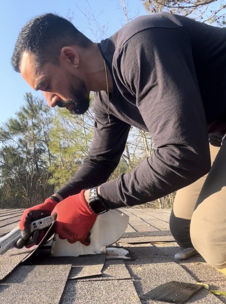 Kail performing a repair
